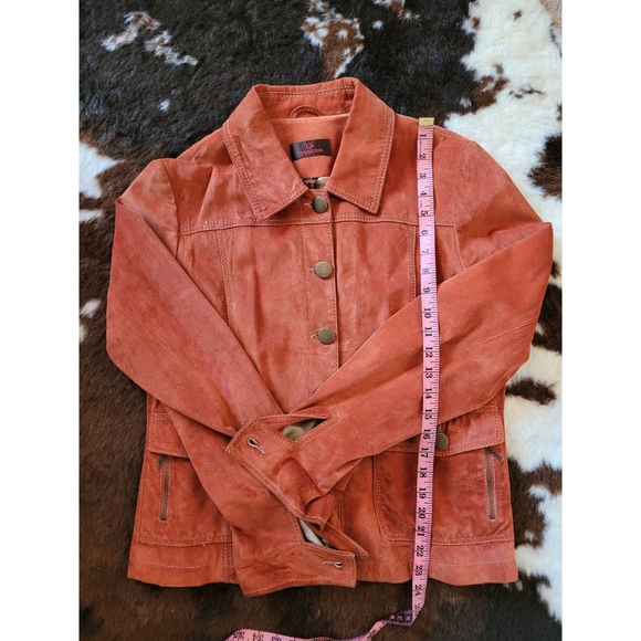 90's Danier Leather Jacket Orange - Picture 11 of 12